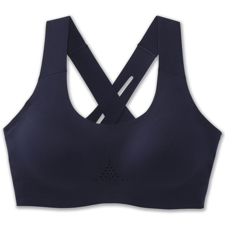 Brooks Dare Crossback 2.0 Sports Running Bra - Women's - Navy (67380-CMHR)